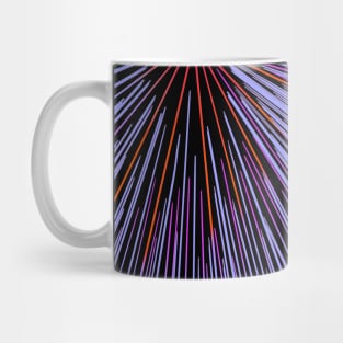 A colorful hyperdrive explosion - lilac with red highlights version Mug